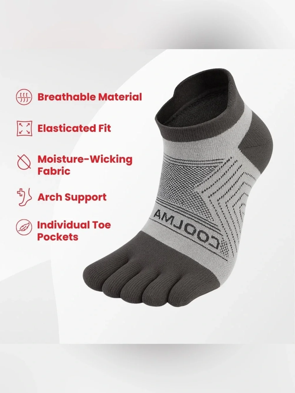 Lot of 3 Kintoe Coolmax Performance No Show Socks Unisex